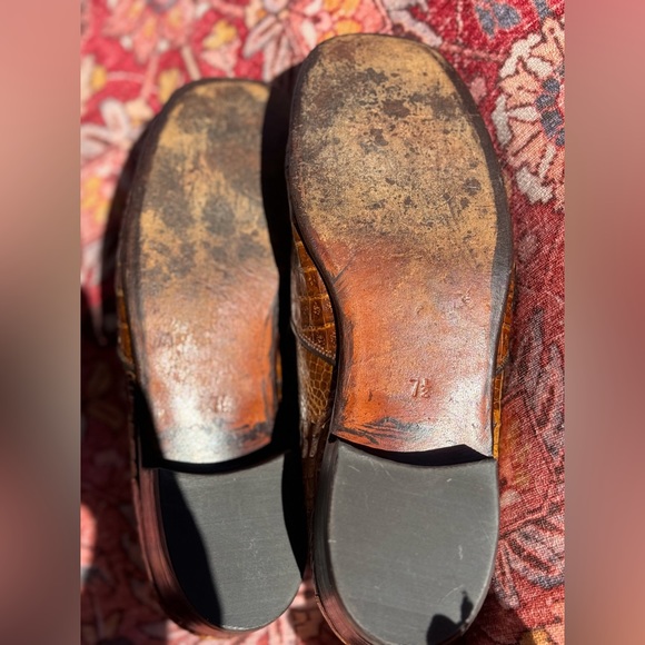 Mens Crocodile Leather Loafers Caramel Butterscotch Color Size 7.5 Bangkok main image 10